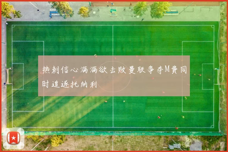 热刺信心满满欲击败曼联争夺M费同时追逐托纳利